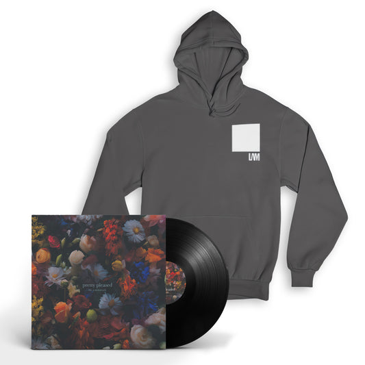 Pre-Order PRETTY PLEASED LP w/  LAM Logo - Faded Black Hoodie